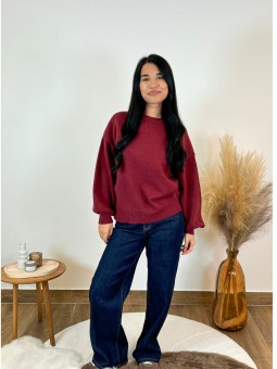 Pull Sofia Marron et Bordeaux