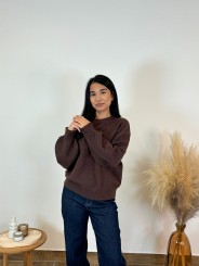 Pull Sofia Marron et Bordeaux