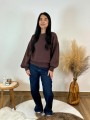 Pull Sofia Marron et Bordeaux